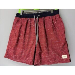 Globe Red Board Shorts Mens 32 Elastic Waist Swim Trunks Surf Skate Streetwear
